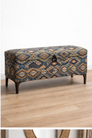 FRA-58/14 Банкетка на мет.ножках с геометричным рисунком